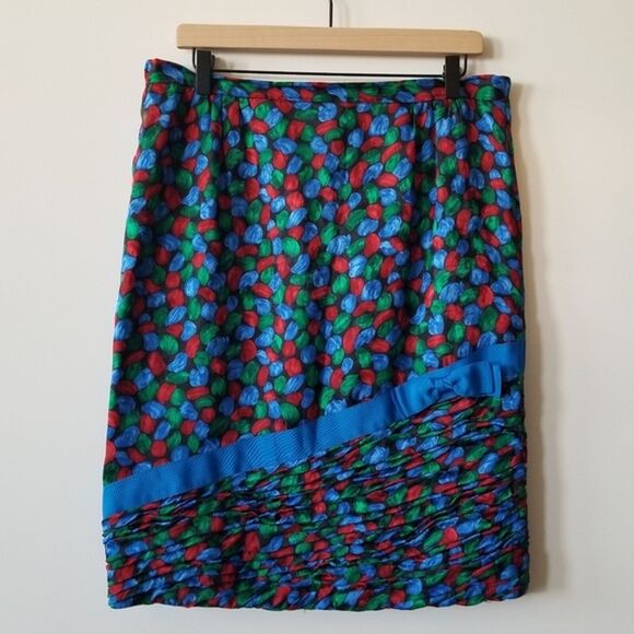 Vintage Raul Blano Silk Skirt Jacket Set size 14 - Picture 9 of 12